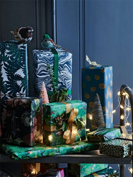 jewel hue christmas gift wrap ideas