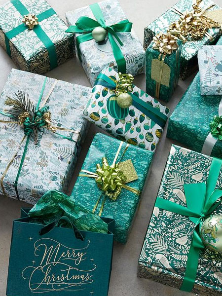 jewel tone christmas gift wrap