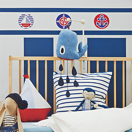sailor inspired decor for nursery or toddler bedroom