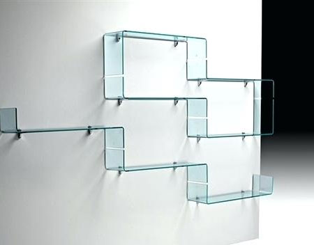 install glass corner shelves