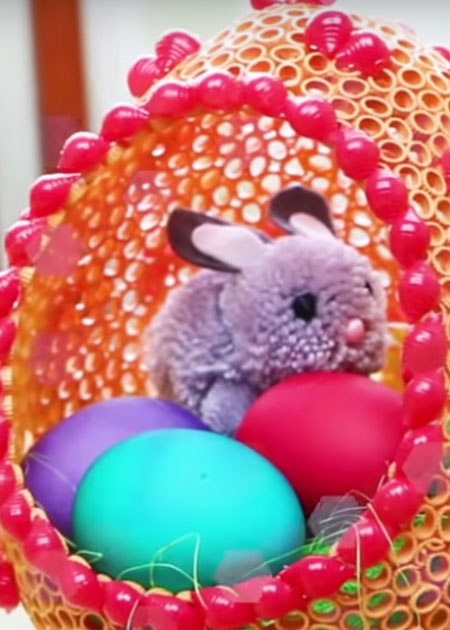 pasta shape easter eggs