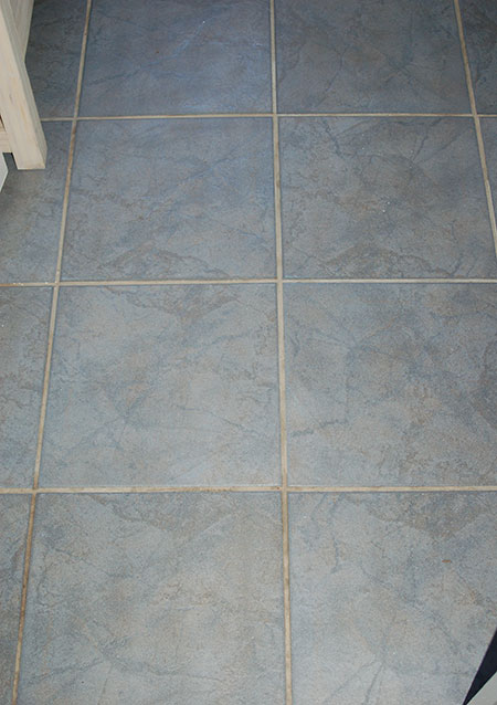 clean grout lines between tiles