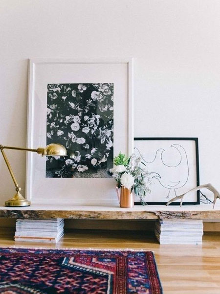 shelf to display art