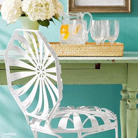 makeover rusted steel chairs