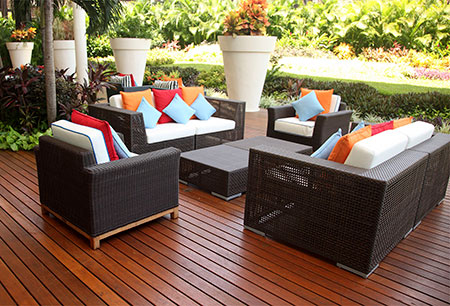 clean garden furniture