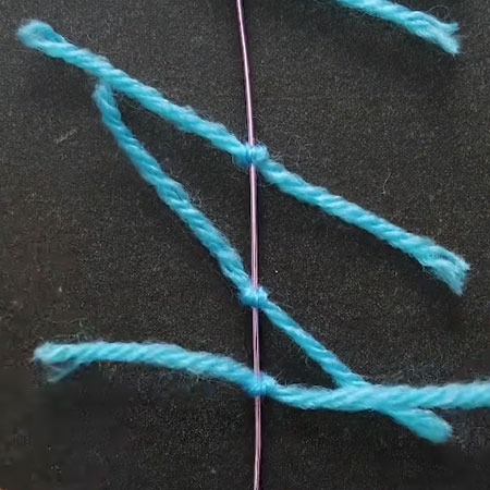 Craft feathers with scrap wool