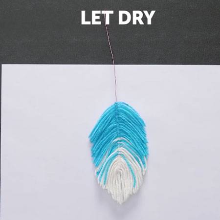 Craft feathers with scrap wool