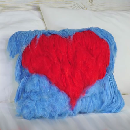 Make a Shaggy Valentine Cushion