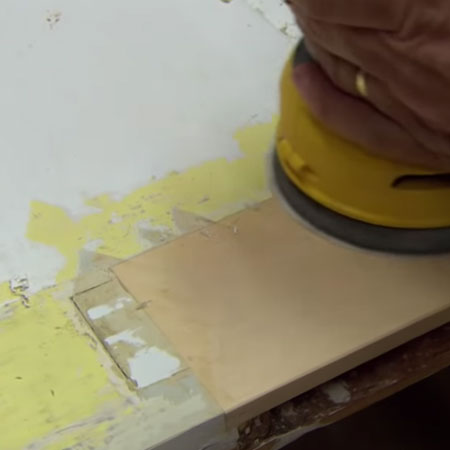 remove excess material with plane and sand