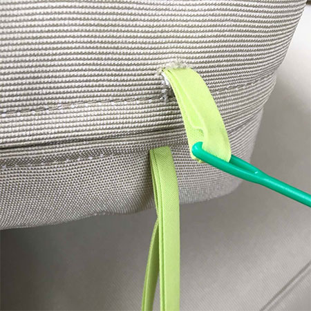 fasten outdoor cushion to furniture