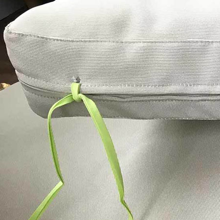 fasten outdoor cushion to furniture