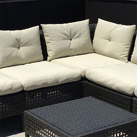 fasten outdoor cushion to furniture