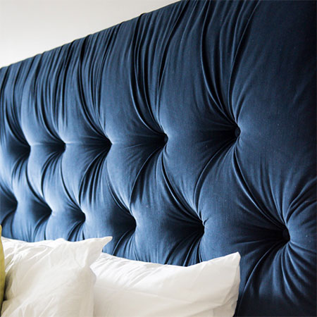 velvet diamond tufted upholstered headboard