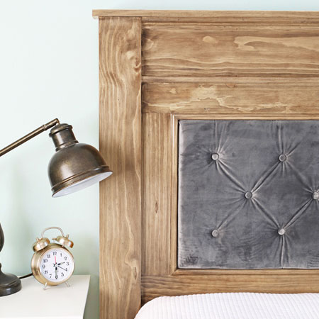 upholstered headboard with wood frame