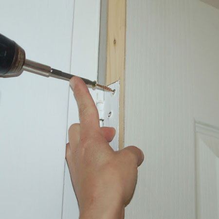 re-hand the door inside the door frame