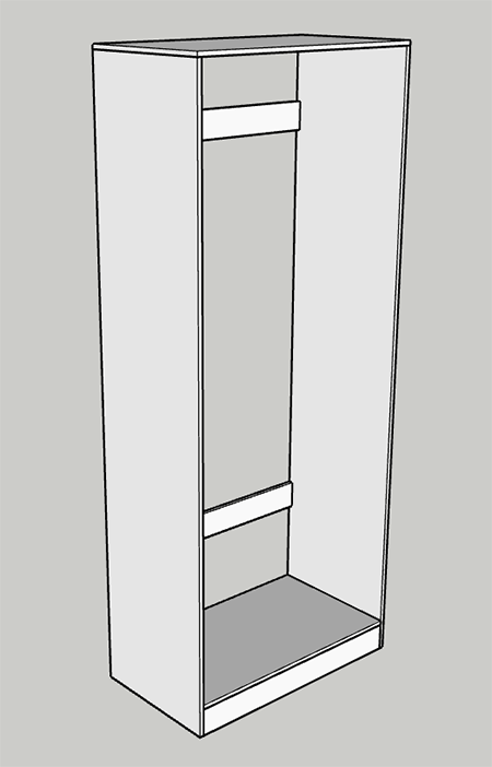assemble cupboard for pantry