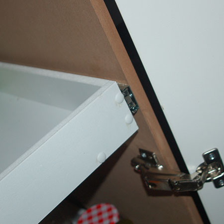 finishing touches to pullout pantry