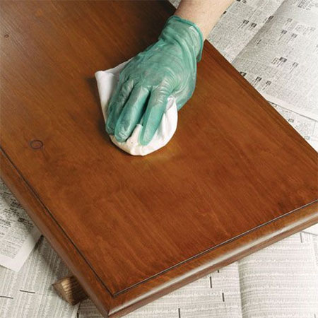 how to stain pine