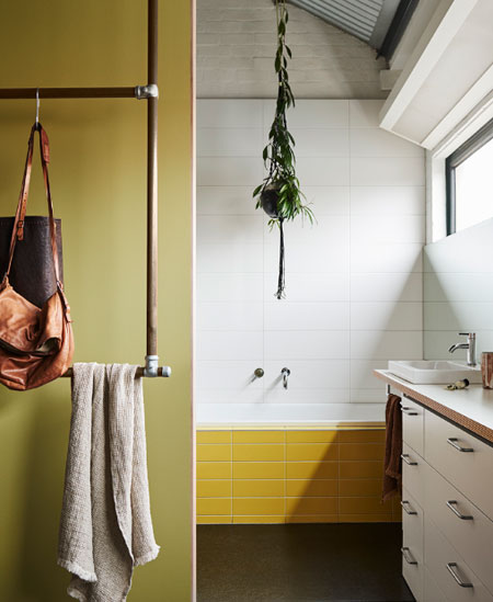 add vibrant colour to a bathroom