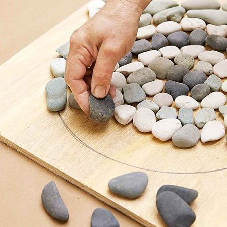 Easy pebble stepping stones