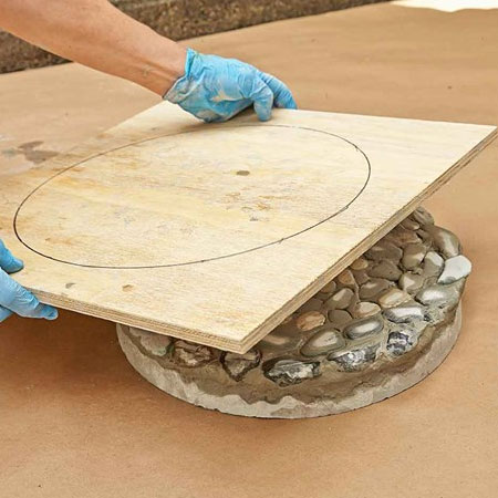 Easy pebble stepping stones