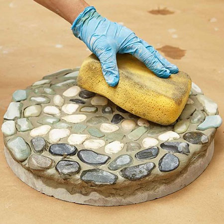 Easy pebble stepping stones