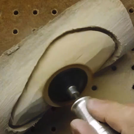 wood carving with Dremel multitool or rotary tool