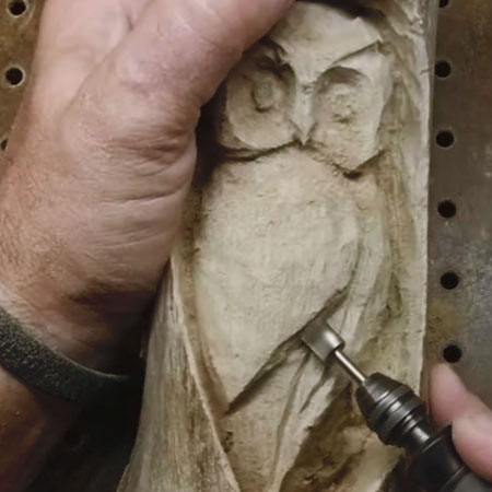 wood carving with Dremel multitool or rotary tool