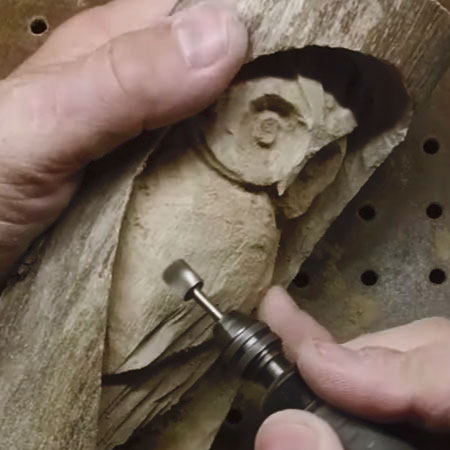 wood carving with Dremel multitool or rotary tool