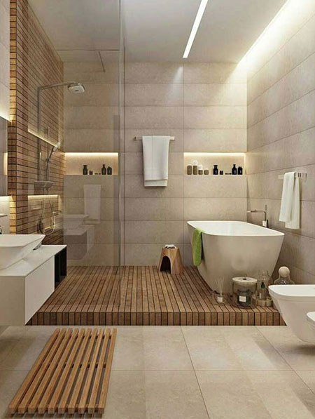 all the elements for a spa bathroom