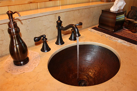 copper sink for bathroom