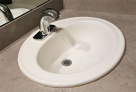 modern round bathroom sink