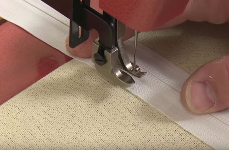 sew zipper in place