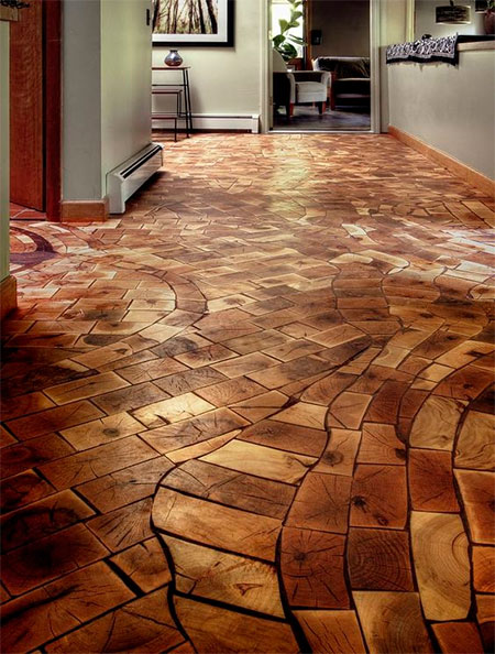 Beautiful Floors Made From S Wood, End Grain Wood Flooring Diy