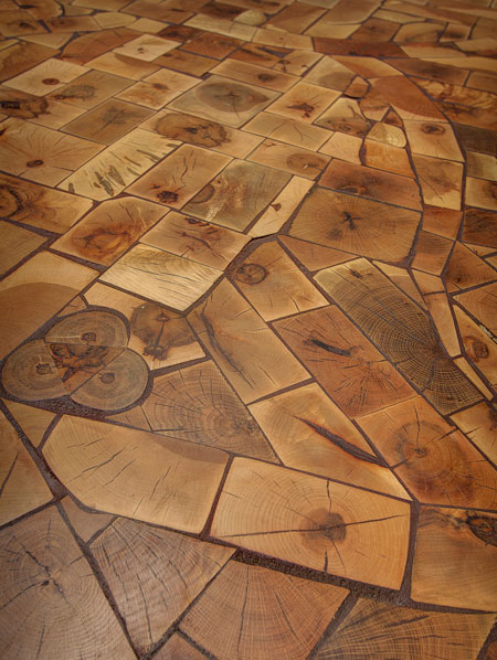 Beautiful floors made from scrap wood