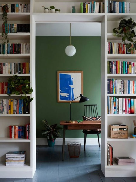 green for a relaxing home office