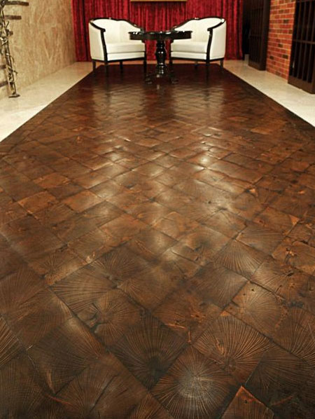 Beautiful floors made from scrap wood