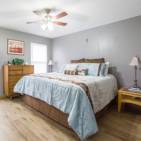 add ceiling fan to bedroom