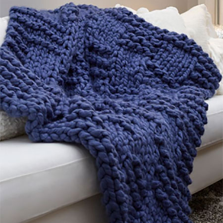 Knit a winter throw or blanket