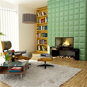 fireplace without wood