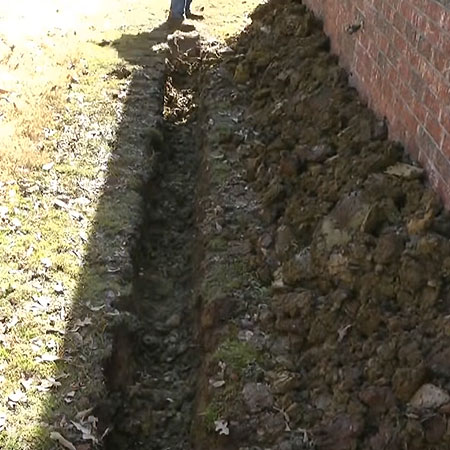 dig trench for french drain
