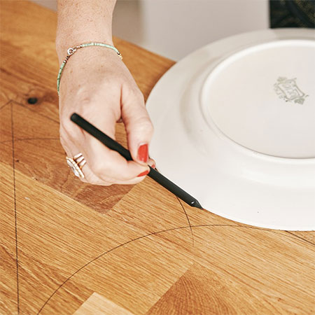 use plate as template