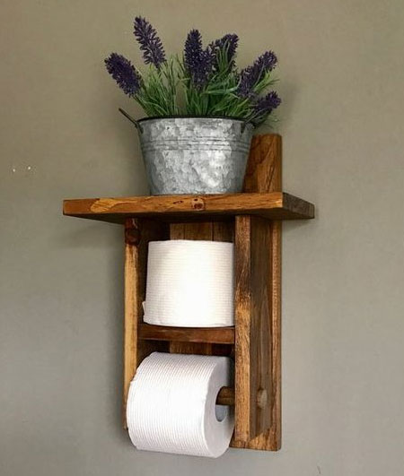 make wood toilet roll holder