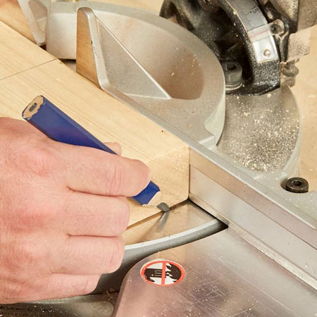 easy way to make repeat cuts on mitre saw