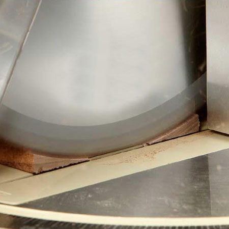 cut precise edges with a mitre saw