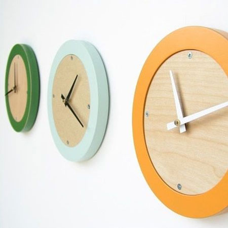 steel and wood diy wall clocks