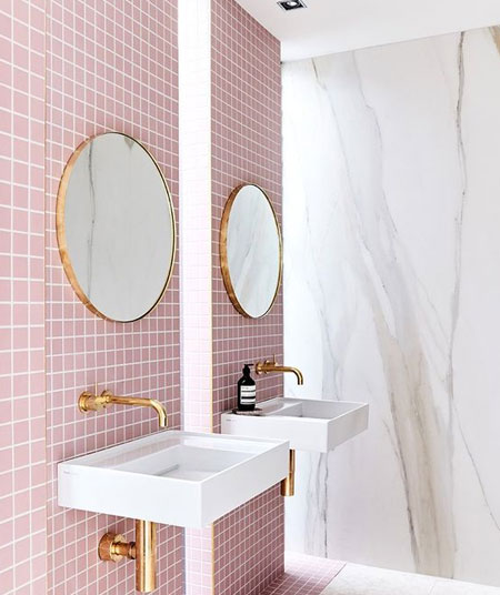 pink bathroom tiles