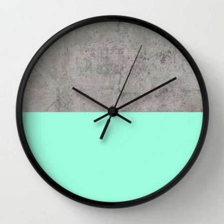 concrete and wood diy wall clock
