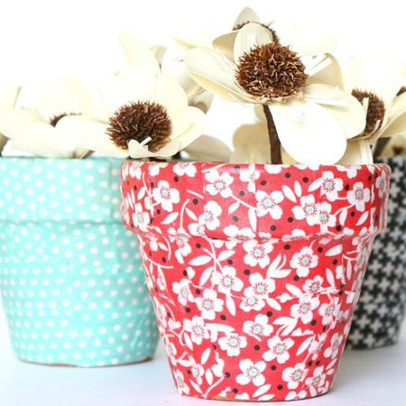 decoupage flower pots