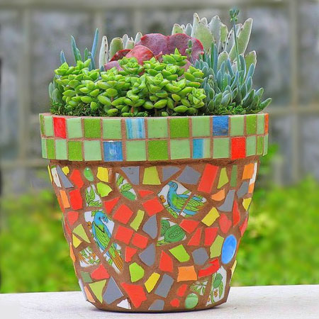 mosaic flower pot ideas